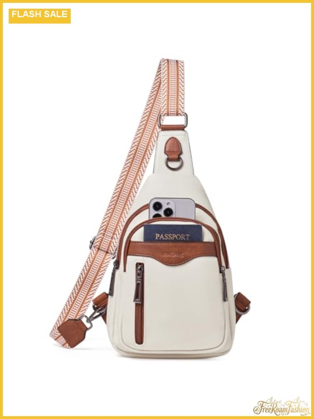 Women's PU Leather Sling Bag Crossbody Fanny Pack Daypack Travel Purse